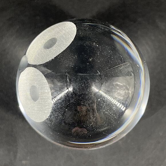 Hadeland Lead Crystal Owl Etched Paperweight Norway Signed Decor Bird Glass - Picture 3 of 8